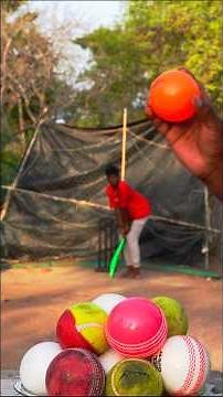 🔥😱weird ball collection and batting test 😵😱🔥#cricket☄️