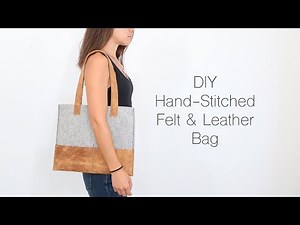 DIY Felt and Leather Bag