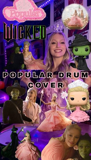 14K views · 595 reactions | Who all has seen Wicked For Good? Subscribe to see the just drums version of this cover! #drums #drumming #femaledrummer #wicked #musical #musicaltheatre #drummer #drummers #explorepage #viral #drumcover | crashingskymusic | Facebook