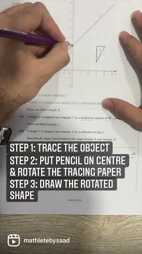 Transformation - Rotation with tracing Paper