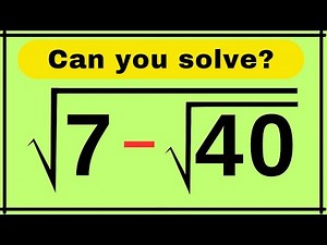 Germany | Only Geniuses Can Solve This Square Root Olympiad Problem!