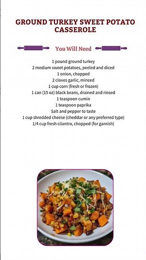 Ground Turkey Sweet Potato Casserole