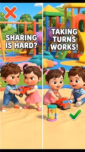 Sharing Is Hard? Taking Turns Works! | Timer Trick for Kids Ages 2-5#CalmKidsAcademy #TakingTurns