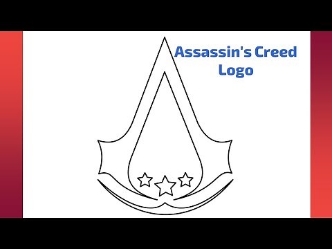 How to draw Assassin's Creed Logo drawing Step by step