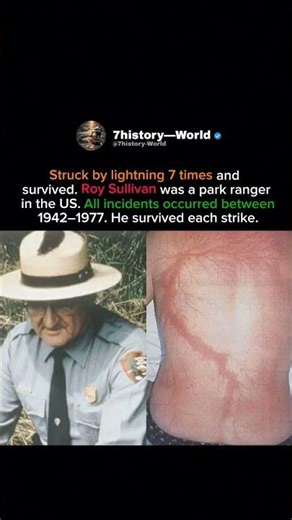 The Man Who Survived Lightning Strikes 7 Times #americe #titanic