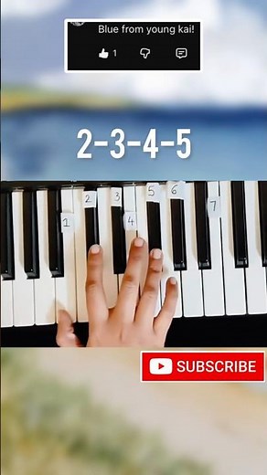 Blue - Yung Kai (Easy Piano Tutorial) #shorts #pianotutorial