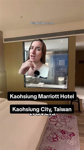 Hotel Name👇👇👇 Kaohsiung Marriott Hotel Kaohsiung City, Taiwan Use the database for whatever you need. I will not judge people. I definitely have some bosses that if I had to book travel for, I would have picked the worst possible hotels for them. Find hotels with proper doors visit BringBackDoors.com Photo from @barnaaarah Submit your own bad hotels by sending me a DM with the hotel name, location, and door type (none, glass, or sliding). If you have a photo I’ll (try to) post it, but either 
