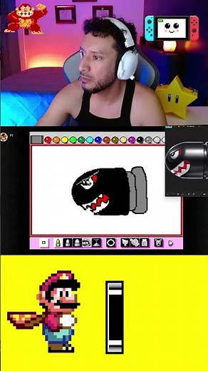 Drawing Bullet Bill in Mario Paint #mariopaint #mario #supermario