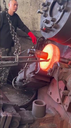 Inside the factory Piercing Red-Hot Steel Billets | Bearing Forging Workflow #process #machine