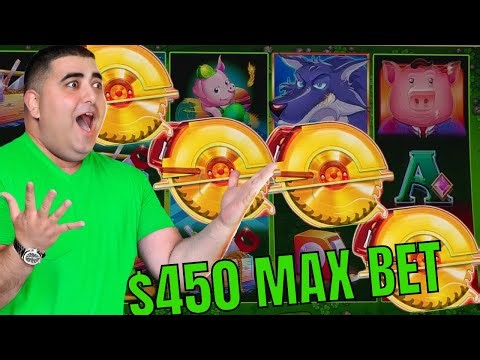 $450 Max Bet SUPER RARE Upgrade Bonus on Huff N’ Puff GRAND
