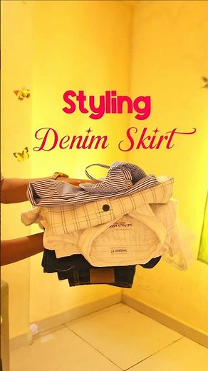 How I style my denim skirt for different vibes casual,chic,Cute and street #womensfashion #lookbook