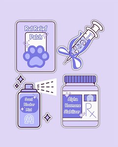 Alpha Essentials Sticker Set | Omegaverse BL Stickers (glossy Laminated, Set of 4) - Etsy