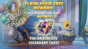 100K views · 646 reactions | A new month brings a new code for you, Kingdomers! Today, we are excited to celebrate the 55th Anniversary of The Aristocats!   Use Redemption Code MEOW55 and claim The Aristocats Legendary Chest before it's too late! Claim your reward HERE >> https://gmlft.co/DMK-Aristocats55Redeem ✨ Note: Redemption Code expires on Wednesday, December 31st at 12 pm EST. Redemption code is limited to one per valid user. | Disney Magic Kingdoms | Facebook