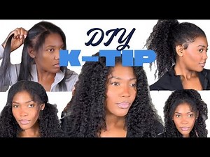 I did a $5,000 install on MYSELF 🫢 DIY K-tip extensions at home #ktipextensions #ktiphairextensions
