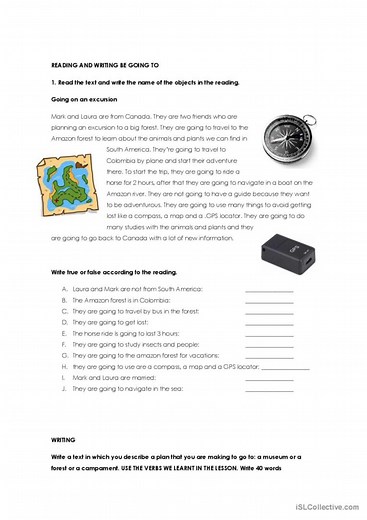 Reading and writing Be going to