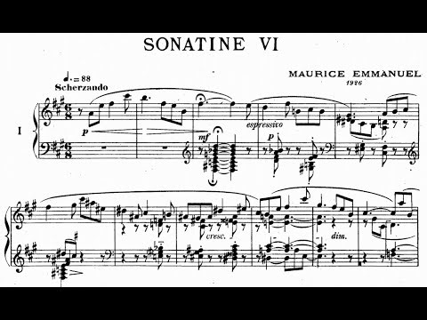 Maurice Emmanuel - Sonatine No.6, Op.23