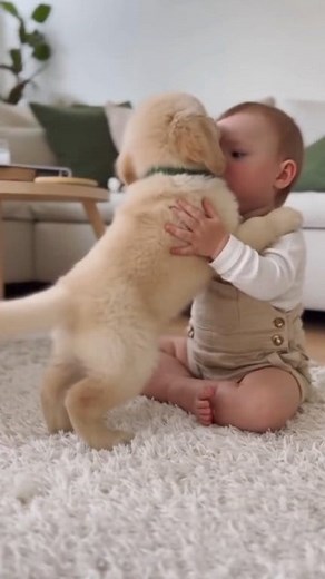 2.3M views · 78K reactions | He told the puppy: ‘We’re friends’… and my heart melted #fypシ゚viralシfypシ゚ #funnyaivideo #FunnyPetReel #funnyreel #funnymoments #babyreels #doglover #fypchallenge #aivideos | Cute Planet TV | Facebook