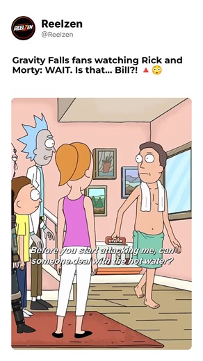 Rick and Morty Bill Cipher Crossover Scene Explained