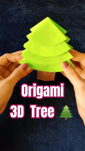 Easy Origami 3D Tree Tutorial #diy #art #tree #craft