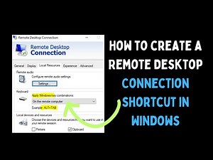 How to Create a Remote Desktop Connection Shortcut in Windows 11