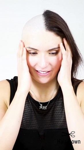 Lady Shaves Head Bald and Smooth