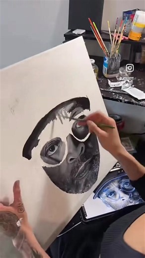 #Repost of my Spike Lee painting I did to honor the Knicks big win 🏆🥳 #paintingoftheday #portrait #spikelee #knicks