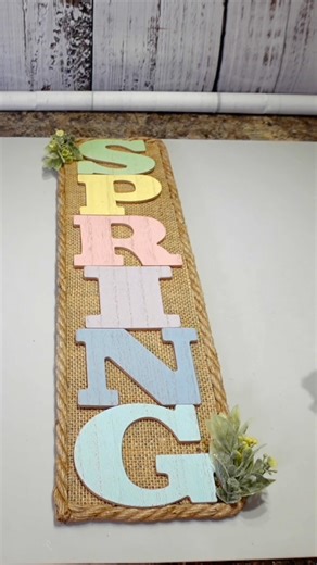 Dollar Tree Spring Sign Makeover 🌸 Easy & Beautiful DIY #easter #spring #dollartreediy