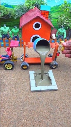 😱 Real Working DIY Machine Making Cement Pillar with Bricks | Diy Mini Tractor Video 🚜 #shorts