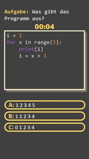 Test question: for loop and range() in Python #forloop #range #python #quiz