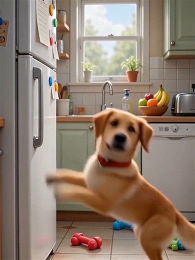 Кіт опанував холодильник в анімаційній гумористичній історії