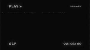 Retro VHS Play Screen Overlay with Glitch and Timecode Animation