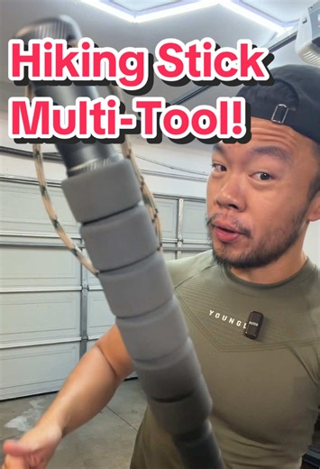 These Hiking Stick Multi-Tools have everything you need for an outdoor adventure! #hiking #outdoorgear #campinglife #giftsforhim #dealforyoudays