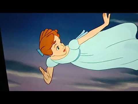 Peter Pan (1953) Cannonball+Following Tinker-Bell+Lost Boys shot Wendy down Scene(Audio Description)