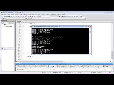 A Digital Dictionary Project using C++ - Step by step code from very scratch