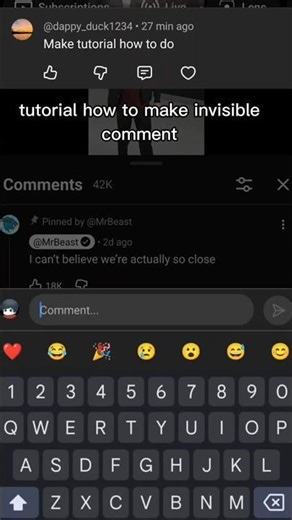 Tutorial how to make invisible comment