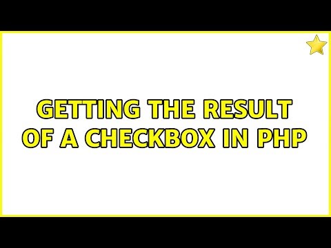 Getting the result of a checkbox in php