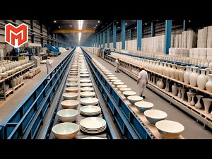 How Millions of Pieces of Ceramic Ware Get Made Inside Massive Production Lines Bowls, Plates, Vase