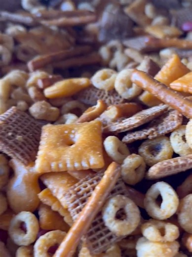 Try adding wood fired flavour to your next batch of party mix. Here’s one of Fosterfeasts most requested snack recipes! PARTY MIX RECIPE SAUCE MIXTURE: Boil in a sauce pan heat and combine: 1.5 lb butter (one and a half bricks) 5 TBSP Worcestershire sauce 1 1/2- 2 TBSP Garlic Powder 1 1/2- 2 TBSP Onion Powder 1 TBSP Celery Salt 1 1/2 TBSP Chili Powder 1/8- 1/4 TSP dried Cayenne or Chipotle (if you like spice) MIX: 1 small box Cheerios 1 box Shreddies (or Chex) 1 bag pretzels 1.5 cups peanuts (no