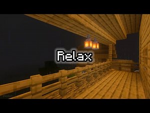 1 hour of relaxing music with Minecraft visuals and soft rain