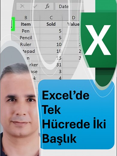Excel'de Tek Hücrede İki Başlık Nasıl Yazılır?