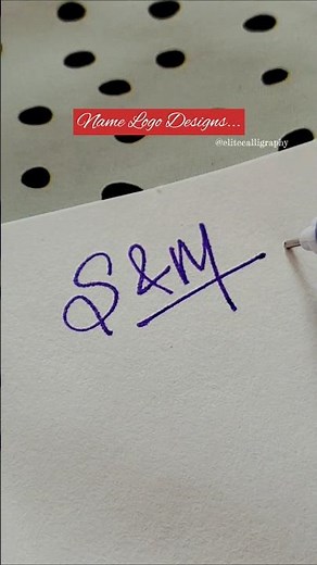 how to create a perfect logo🔥 S&M Initials #shorts #viral #logodesign #pen ‪@elitecalligraphy‬