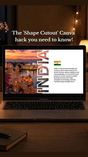 Shape Cutout feature in Canva! #canva #canvatutorial #canvadesign #india #animation #art #design