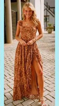 stunning vacation maxi dress ideas for ladies #shorts #dress #maxidress #summerfashion