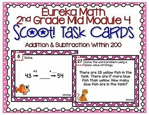 2nd Grade Math Mid-Module 4 Review Task Cards | Engage NY