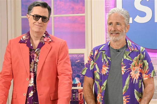 Stephen Colbert counts down to his last day on 'The Late Show' with help from Jon Stewart