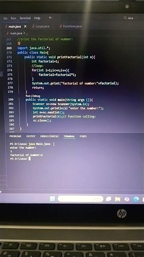 Print "Factorial Numbers"|JAVA PROGRAMMING|KEEP DOING KEEP LEARNING|THANK YOU