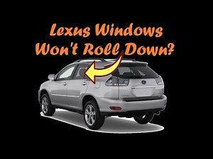 How To Re-Calibrate 2nd Generation Lexus RX Windows Quickly (Lexus RX330, RX350, RX400H etc.)