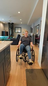 Our occupational therapist demonstrates how to navigate the VeloChair through tight spaces, moving forward and backward with one hand on the steering tiller. The VeloChair can be used in grocery stores, malls, theaters, restaurants and schools. The list of places it can take you are endless! It folds up compactly in a standard SUV and can be ridden straight down the jetway on most commercial airliners making flying with the chair a great option. Any questions about the specifics of the VeloChair