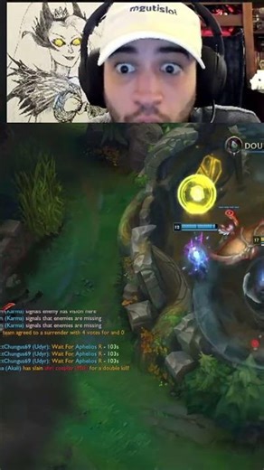#mgutislol on #Twitch | jungler freaks out about aphelios ult