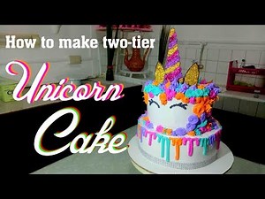How to make 2 layer unicorn cake